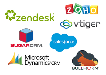 sugarcrm, sales force, dynamics, zoho call center app